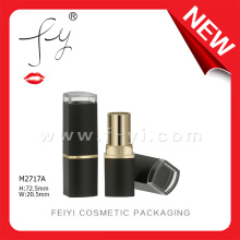 Black Small Elegant Square Cosmetic Plastic Tube Lipstick Case With Window